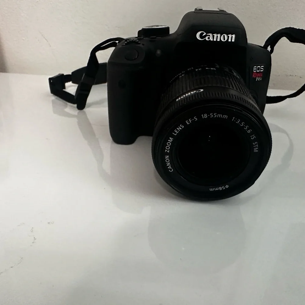 Canon EOS Rebel T6i with EF-S 18-55mm lens- WiFi enabled